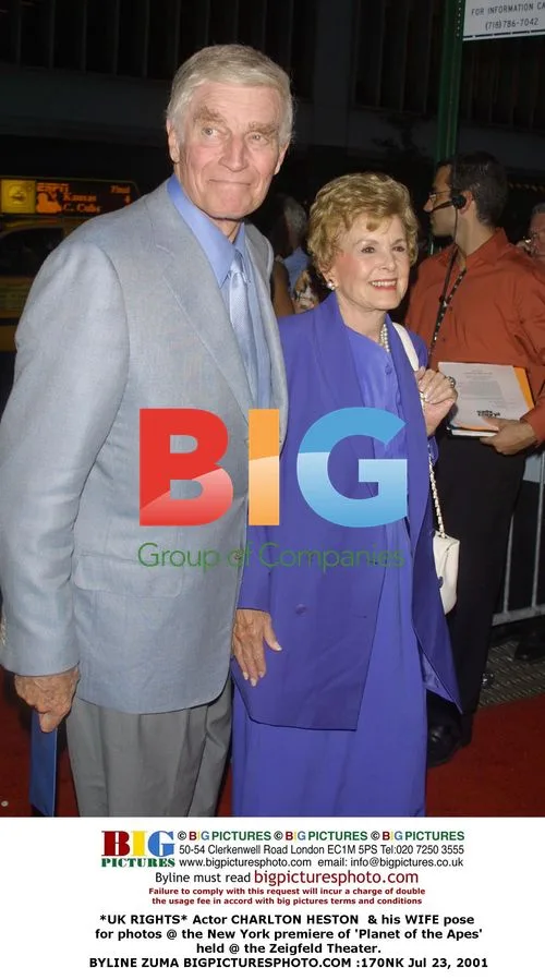 Charlton Heston at 'Planet of the Apes' premiere