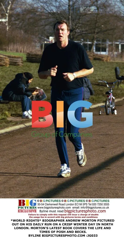 Andrew Morton Pictured on Daily Run in London