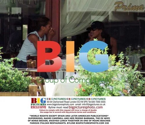 Naomi Campbell and Friend Barbara Lunch in Miami