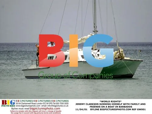 Jeremy Clarkson on Boat in Barbados