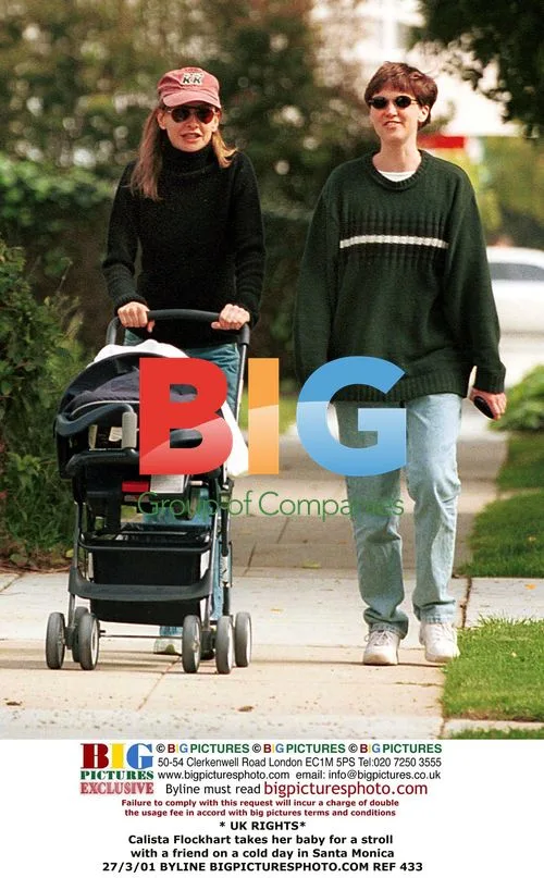 Calista Flockhart takes baby for stroll