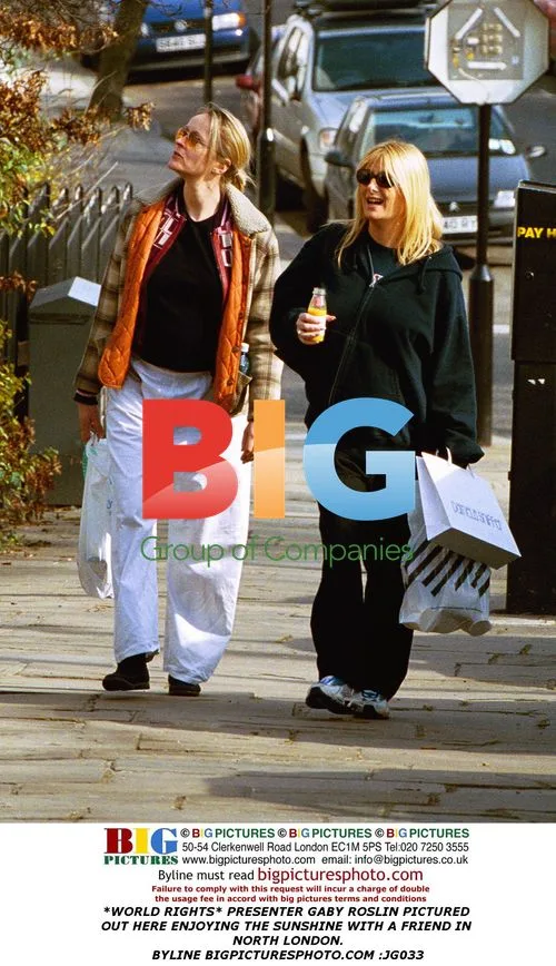 Gaby Roslin Enjoys Sunshine in North London