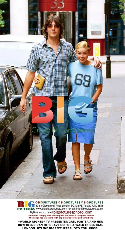 TV Presenter Gail Porter and Boyfriend Dan Hipgrave Walk in London