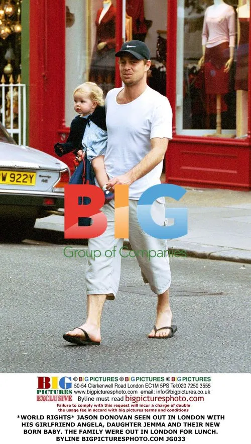 Jason Donovan out with family in London