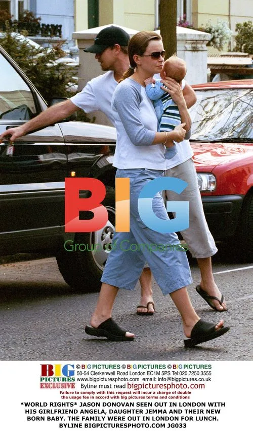 Jason Donovan out with family in London