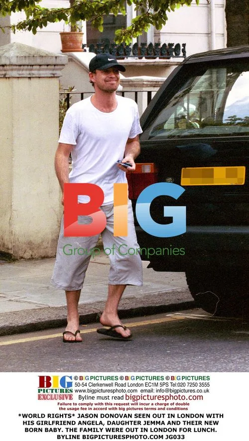Jason Donovan out with family in London