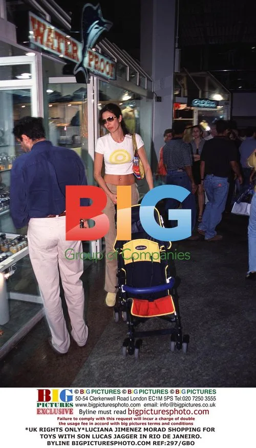 Luciana Jimenez Morad shopping with son Lucas Jagger