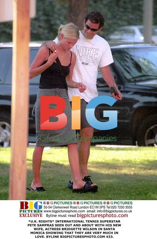 Pete Sampras and Bridgette Wilson Strolling in Santa Monica