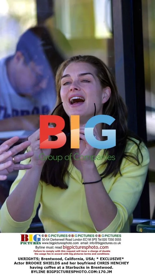 BROOKE SHIELDS and CHRIS HENCHEY at Starbucks