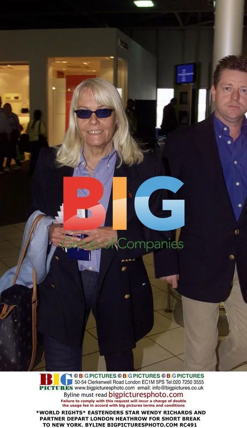 EASTENDERS Star Wendy Richards Departs Heathrow