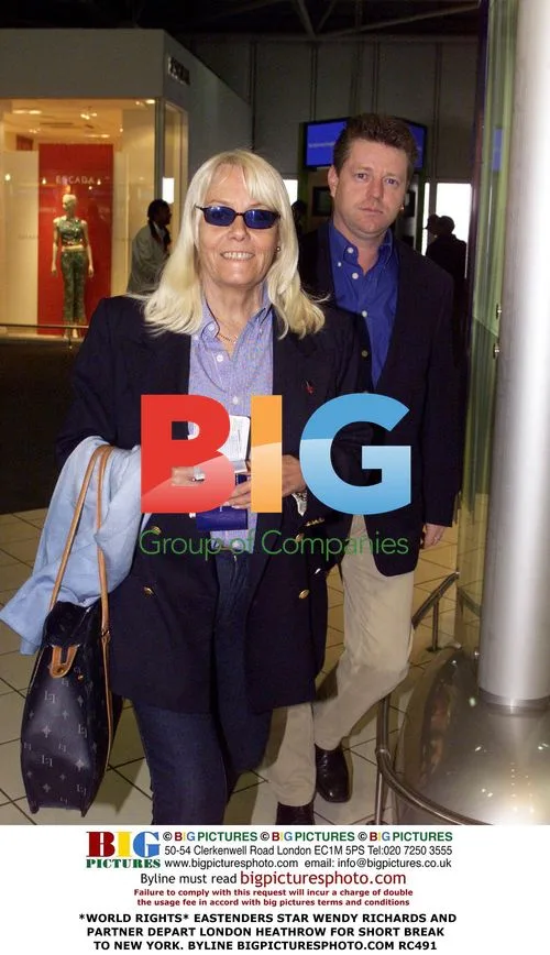 EASTENDERS STAR WENDY RICHARDS DEPARTS HEATHROW