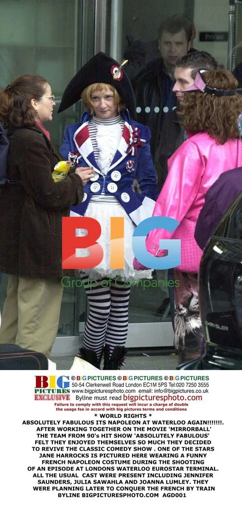 ABSOLUTELY FABULOUS stars in costume at Waterloo