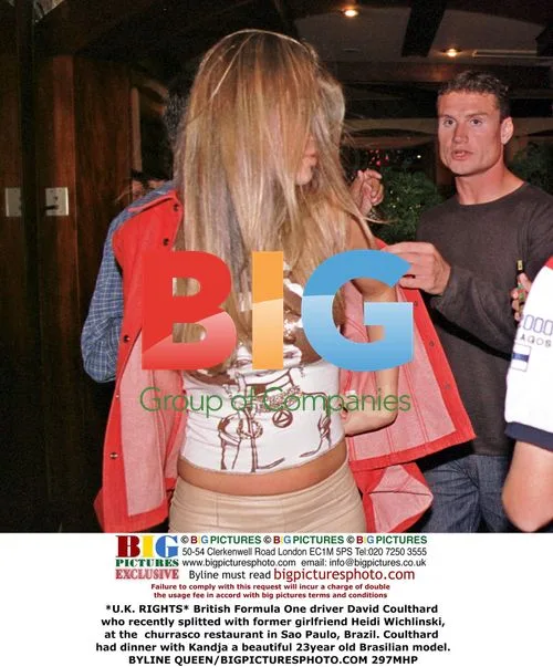 David Coulthard with Brazilian model Kandja