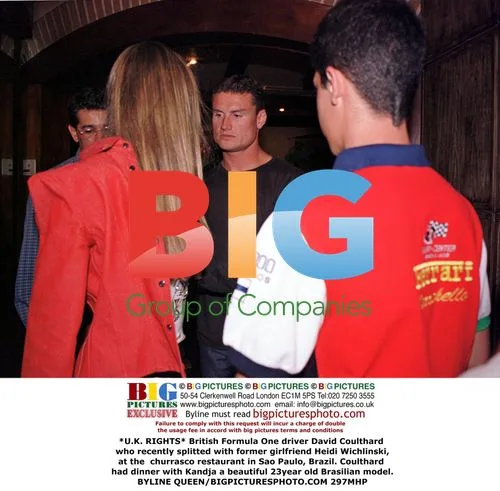 David Coulthard has dinner with Brasilian model