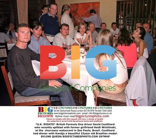 David Coulthard has dinner with Brasilian model