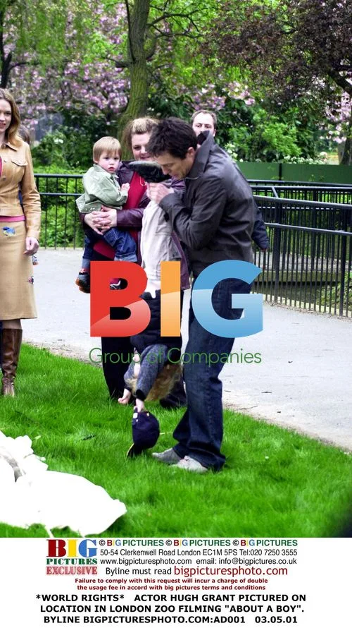 HUGH GRANT on Location at London Zoo