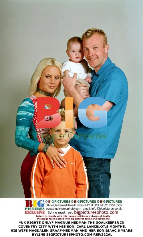 Magnus Hedman with family in Coventry City
