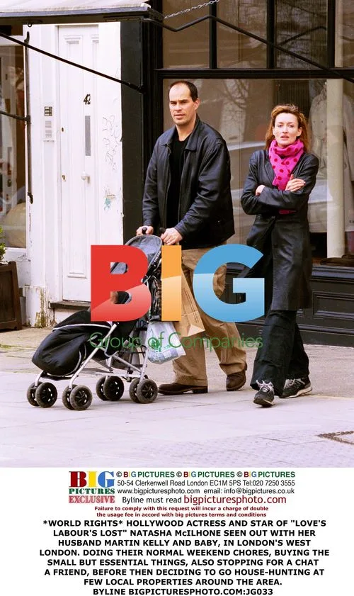 Natasha McIlhone out with husband and baby in London