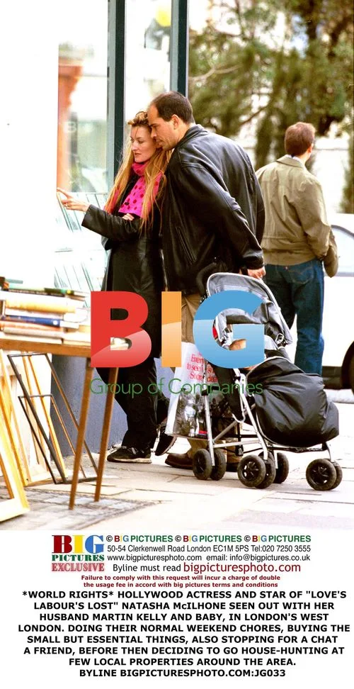 Natasha McElhone out with husband and baby in London