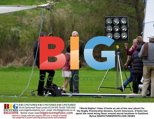 Peter O'toole on set of Zurich Insurance advert