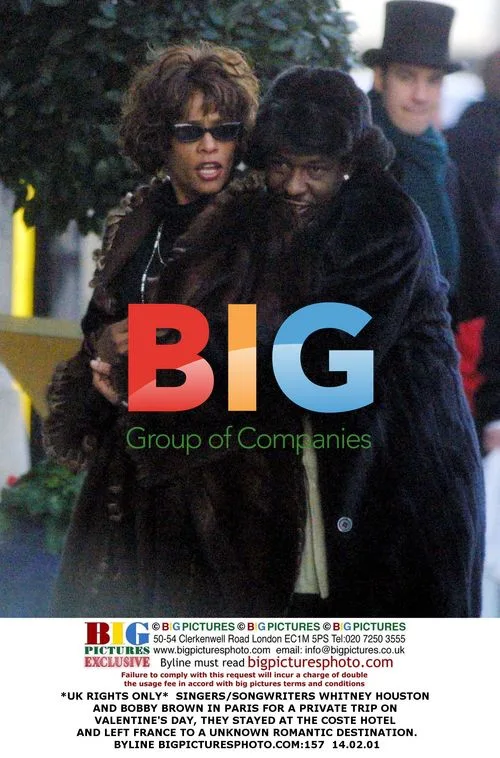 Whitney Houston and Bobby Brown in Paris