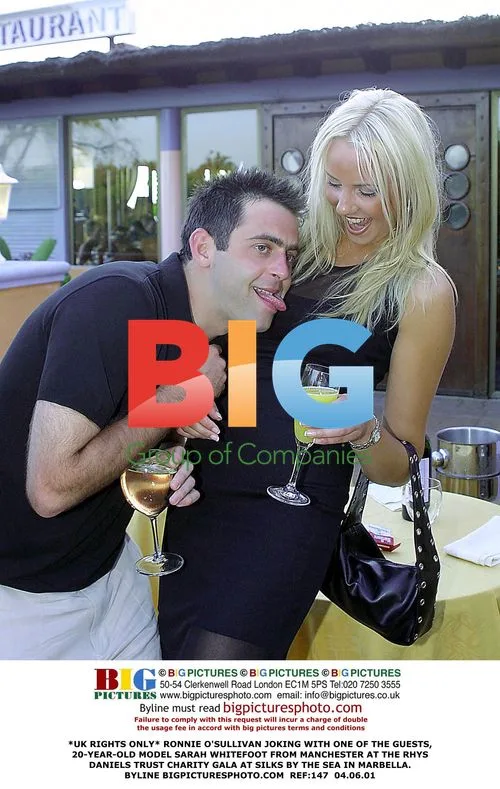 Ronnie O'Sullivan Joking with Model at Charity Gala