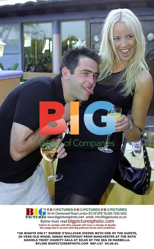 Ronnie O'Sullivan and Sarah Whitefoot at Rhys Daniels Trust Gala