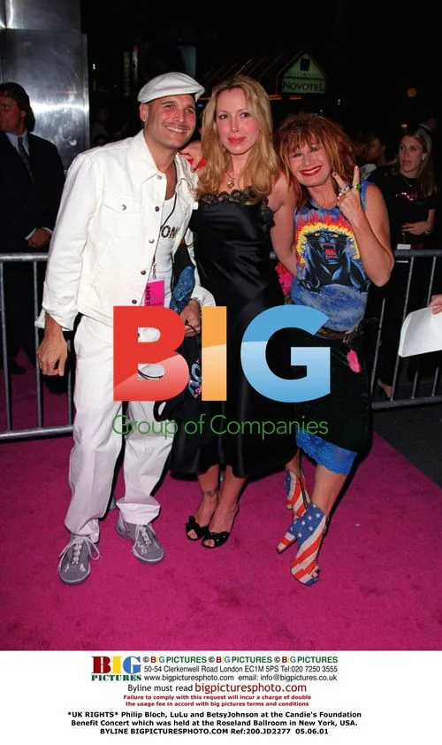 Philip Bloch, LuLu and BetsyJohnson at Candie's Benefit Concert