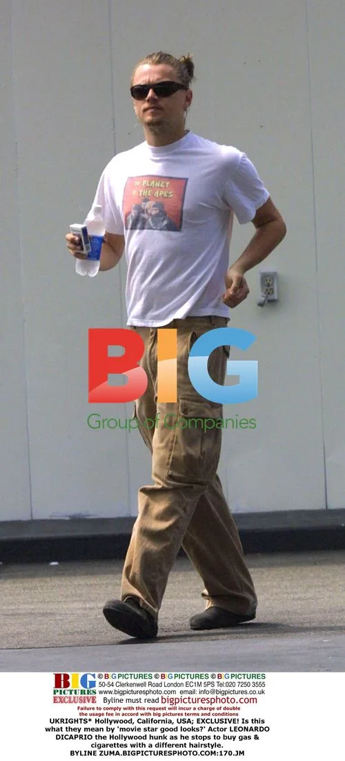 Leonardo DiCaprio Stops for Gas in Hollywood