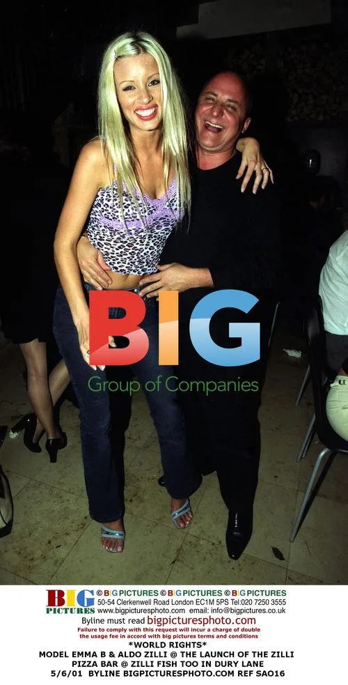 Model Emma B & Aldo Zilli at Zilli Pizza Bar Launch