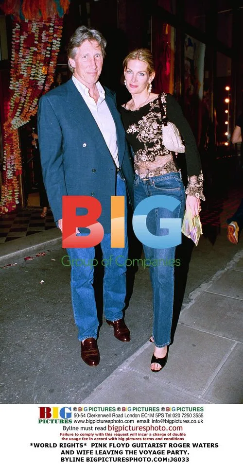 Roger Waters and wife leaving party