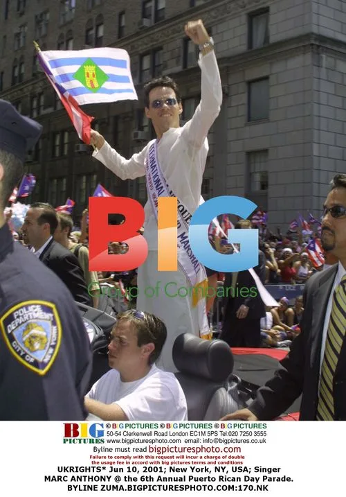 Singer Marc Anthony at Puerto Rican Day Parade