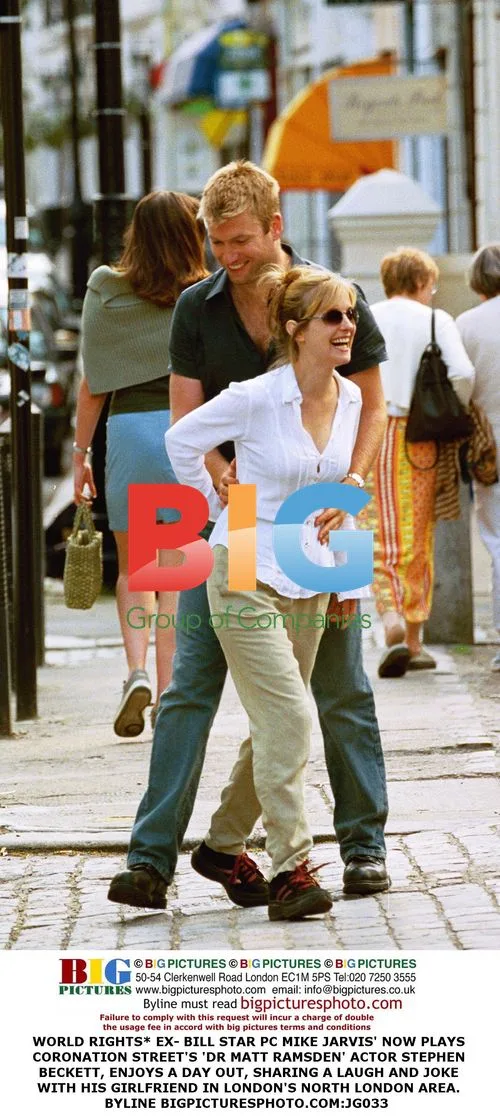 Stephen Beckett and girlfriend in North London