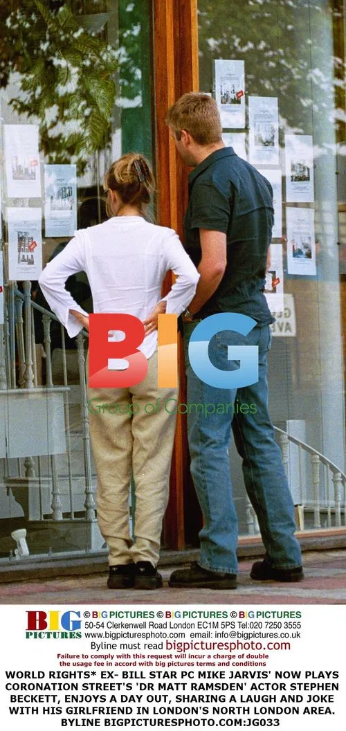 Actor Stephen Beckett and Girlfriend in London