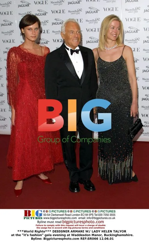 DESIGNER ARMANI W/ LADY HELEN TALYOR at Fashion Gala