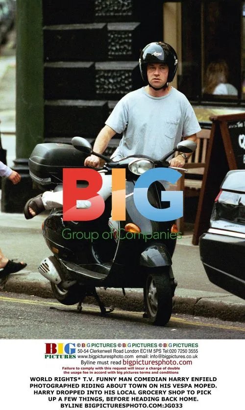 Harry Enfield Rides Vespa Moped