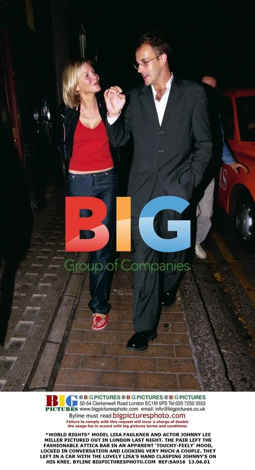 Lisa Faulkner and Johnny Lee Miller out in London