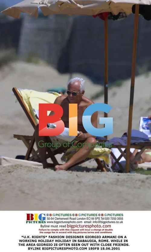 Giorgio Armani on holiday in Sabaudia