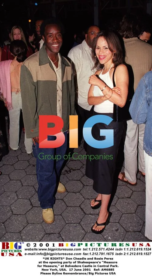 Don Cheadle and Rosie Perez at Shakespeare play opening