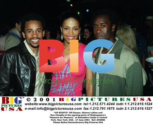 Hill Harper, Shanna Lathan and Don Cheadle at "Measure for Measure" event