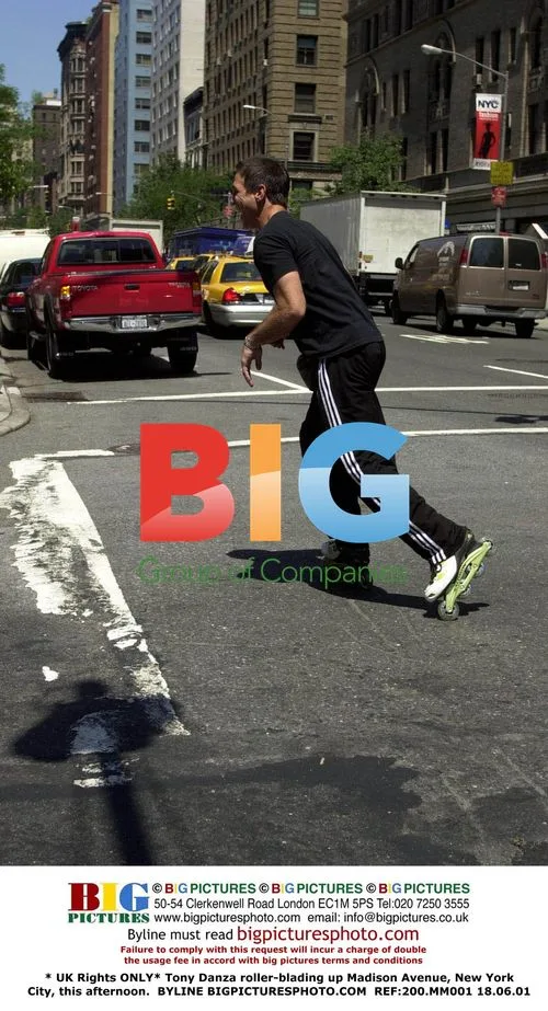 Tony Danza roller-blading in NYC