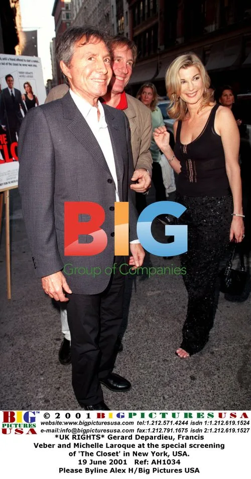 Gerard Depardieu, Francis Veber, and Michelle Laroque at 'The Closet' Screening