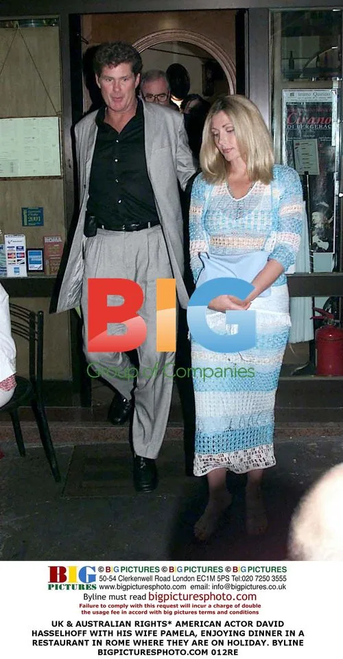 David Hasselhoff and wife dining in Rome