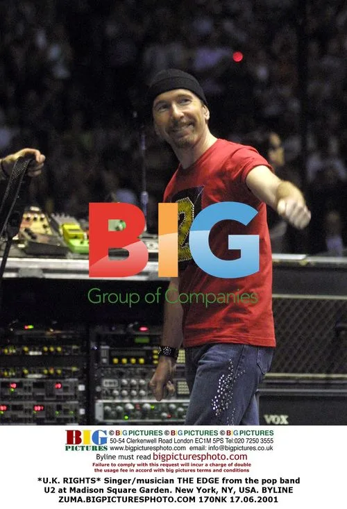 Singer THE EDGE from U2 at Madison Square Garden