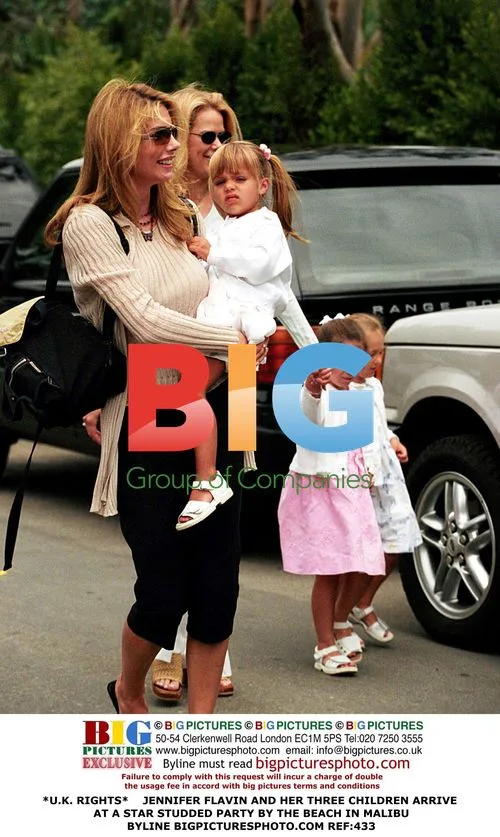 Jennifer Flavin and Children at Malibu Beach Party