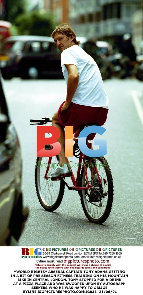 Arsenal Captain Tony Adams on Pre-Season Bike Ride