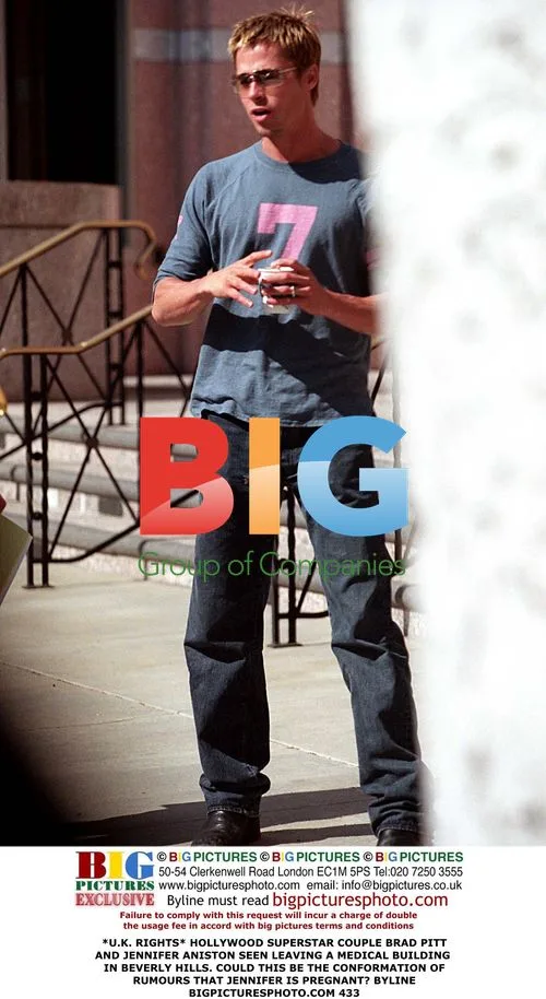Brad Pitt and Jennifer Aniston Spotted Leaving Medical Building