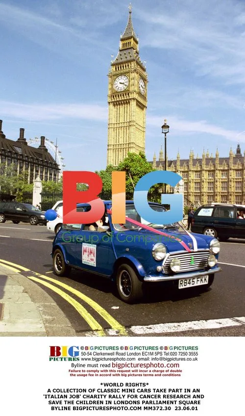 Classic Mini cars in 'Italian Job' charity rally