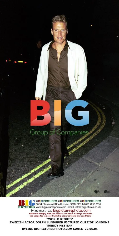 Dolph Lundgren outside London's Met Bar