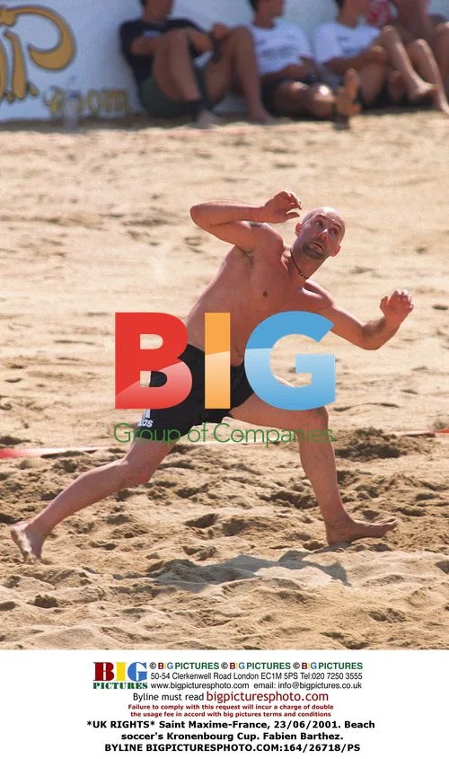 Barthez at Kronenbourg Beach Soccer Cup